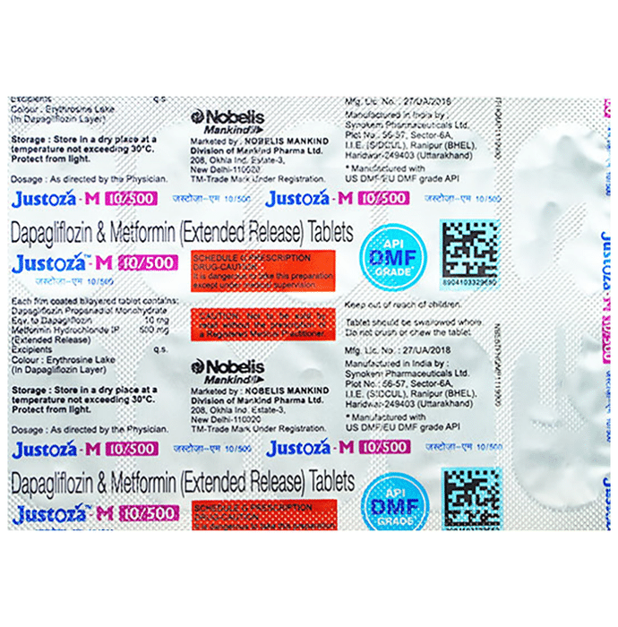 Justoza-M 10/500 Tablet ER